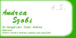 andrea szobi business card